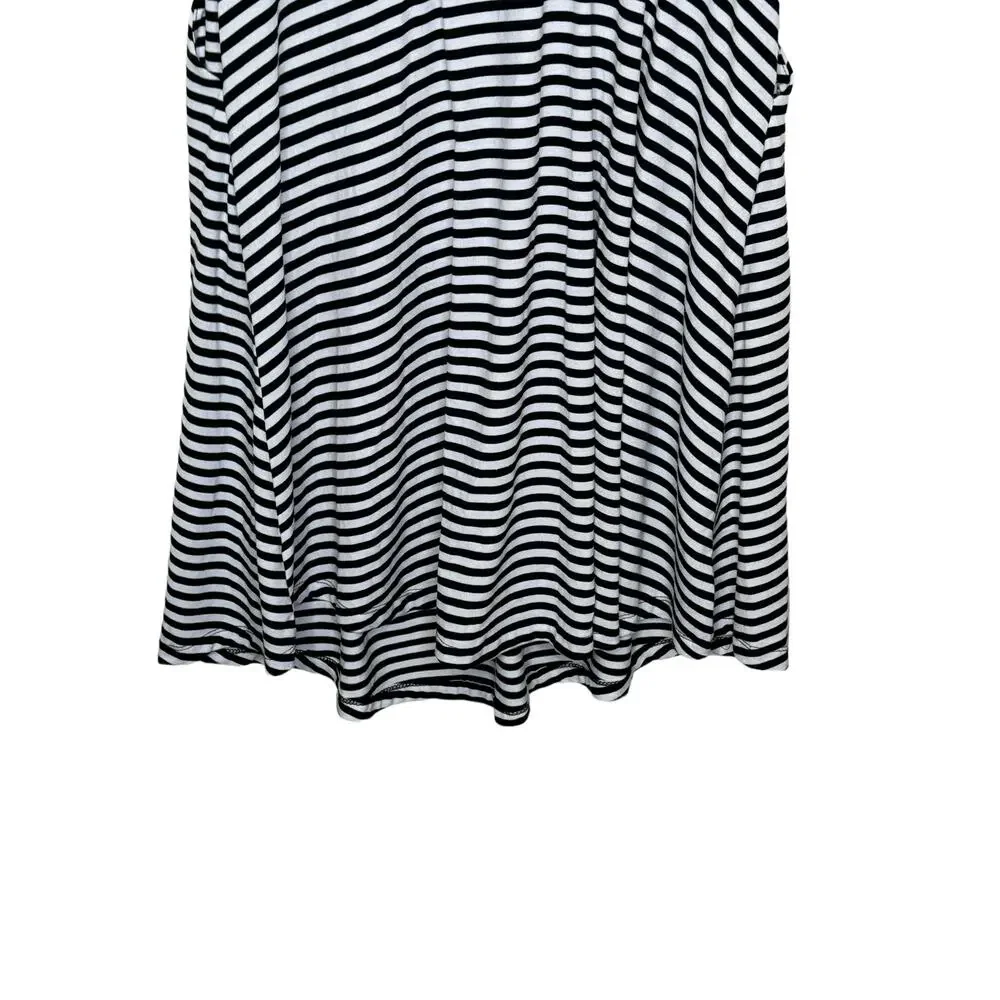Torrid Womens Dress Mini Striped Cut Out Stretch‎ 3/4 Sleeve Black White Size 00